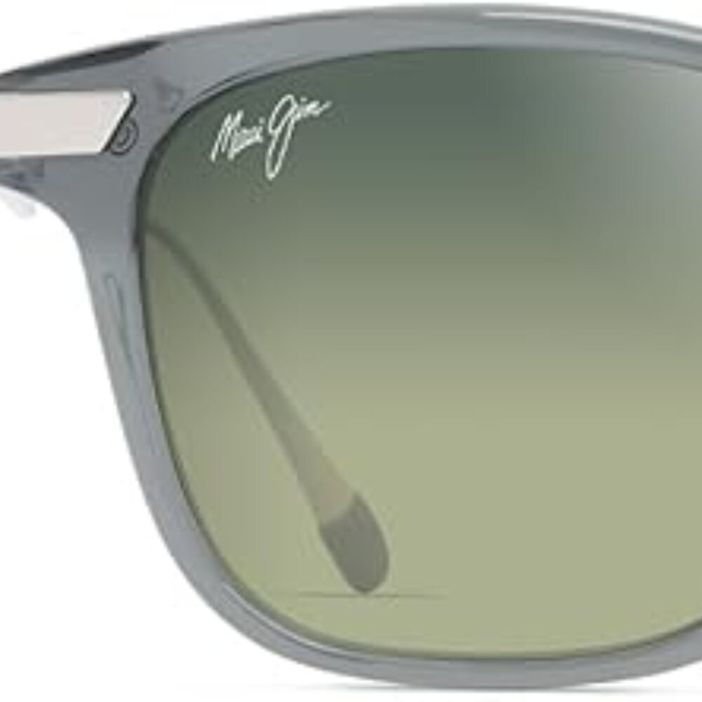 Maui Jim MANA‘OLANA Sunglasses Brand New in Box  Shiny Trans Grey with Silver